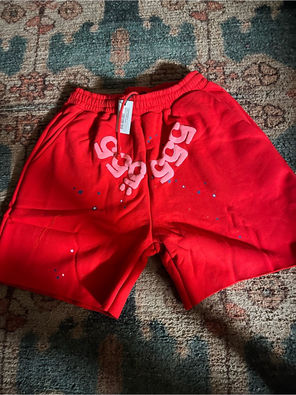 Red Sp5der 555 Shorts